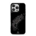 Dark Baku Azerbaijan city map Phone Case for iPhone 11-17 & Samsung Galaxy S24-S26