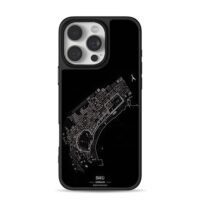 Dark Baku Azerbaijan city map Phone Case for iPhone 11-17 & Samsung Galaxy S24-S26