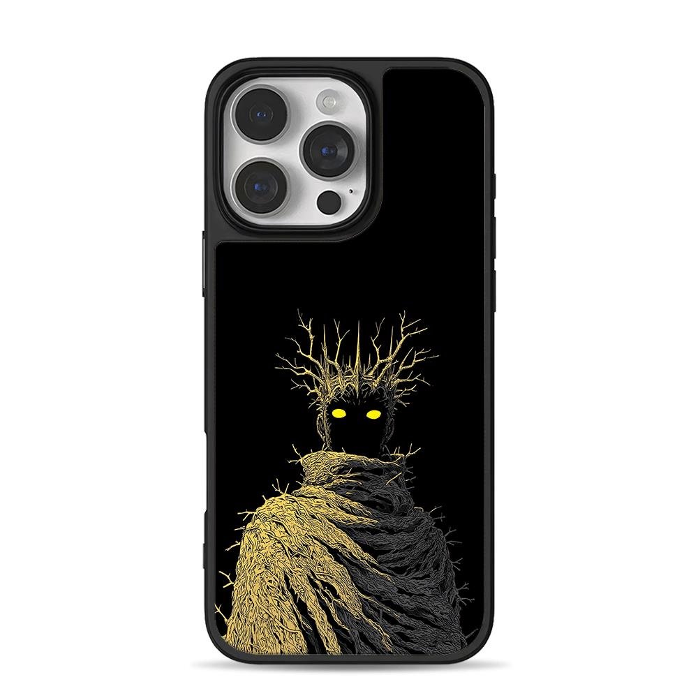 Dark branch king yellow eyes iPhone 16 Pro Max Black Case Dark branch king yellow eyes iPhone 16 Pro Max Black Case