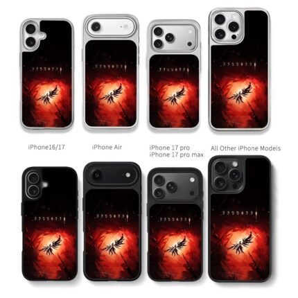 Dark fallen angel red 33550336 Chris Brown Phone Case Black Electroplated Silver For Iphone 11 To 17