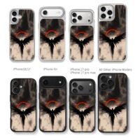 Dark fallen angel red eclipse Chris Brown Phone Case Black Electroplated Silver For Iphone 11 To 17