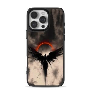 Dark fallen angel red eclipse Phone Case for iPhone 11-17 & Samsung Galaxy S24-S26