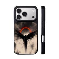 Dark fallen angel red eclipse iPhone 17 Pro Max Black Case