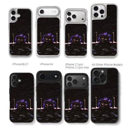 Dark Giratina red eyes starry water Chris Brown Phone Case Black Electroplated Silver For Iphone 11 To 17