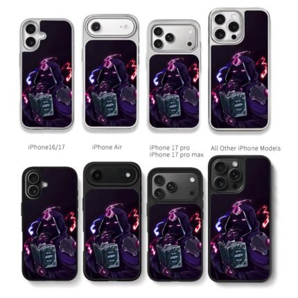 Dark hooded mage with eye neon book Chris Brown Phone Case Black Electroplated Silver For Iphone 11 To 17