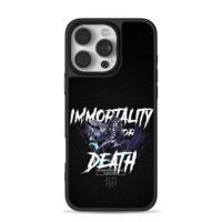 Dark knight Immortality Death Chris Brown Phone Case Black Electroplated Silver For Iphone 11 To 17