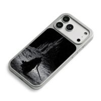 dark knight sword castle night iPhone 17 Pro Max Electroplated Silver Case2