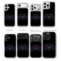 Dark Mustang GT rear LUVCRWD Chris Brown Phone Case Black Electroplated Silver For Iphone 11 To 17