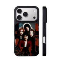 Dark red Queen band vintage photo iPhone 17 Pro Max Black Case