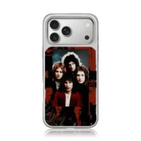 Dark red Queen band vintage photo iPhone 17 Pro Max Electroplated Silver Case1