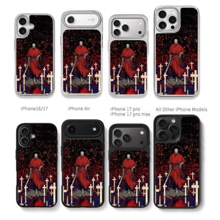 Dark Souls red knight crosses Chris Brown Phone Case Black Electroplated Silver For Iphone 11 To 17