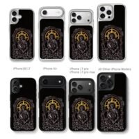 Dark Souls Soul of Cinder Art Chris Brown Phone Case Black Electroplated Silver For Iphone 11 To 17