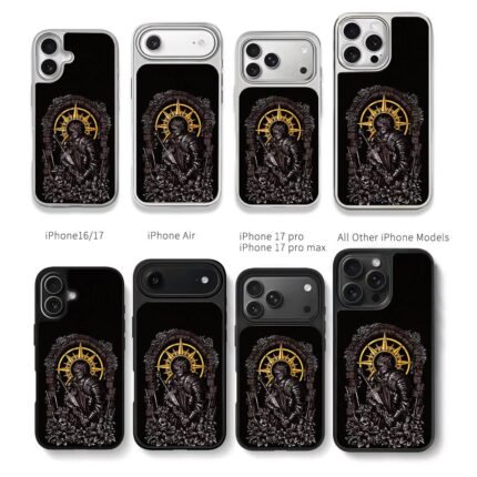 Dark Souls Soul of Cinder Art Chris Brown Phone Case Black Electroplated Silver For Iphone 11 To 17