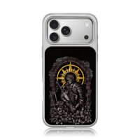 Dark Souls Soul of Cinder Art iPhone 17 Pro Max Electroplated Silver Case1