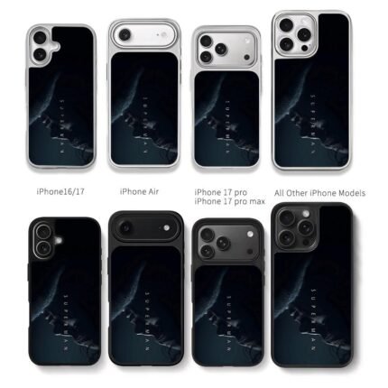 Dark Superman SUPERMAN text Chris Brown Phone Case Black Electroplated Silver For Iphone 11 To 17