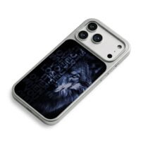 Dark wolf motivational quote iPhone 17 Pro Max Electroplated Silver Case2