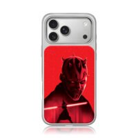 Darth Maul Star Wars saber art iPhone 17 Pro Max Electroplated Silver Case1