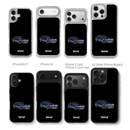 Datsun 240Z blue JDM with text Chris Brown Phone Case Black Electroplated Silver For Iphone 11 To 17