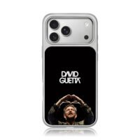 David Guetta heart hands black iPhone 17 Pro Max Electroplated Silver Case1