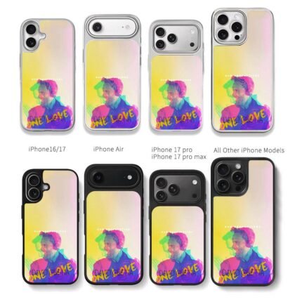 David Guetta One Love men art Chris Brown Phone Case Black Electroplated Silver For Iphone 11 To 17