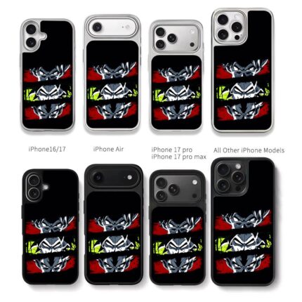 DBZ Goku Broly Vegeta eye art Chris Brown Phone Case Black Electroplated Silver For Iphone 11 To 17