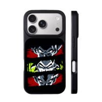 DBZ Goku Broly Vegeta eye art iPhone 17 Pro Max Black Case