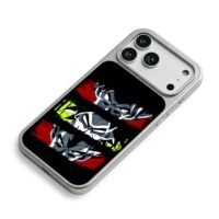 DBZ Goku Broly Vegeta eye art iPhone 17 Pro Max Electroplated Silver Case2