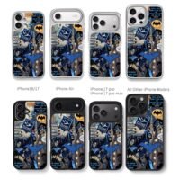 DC Nightwing Batman comic collage Chris Brown Phone Case Black Electroplated Silver For Iphone 11 To 17