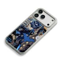 DC Nightwing Batman comic collage iPhone 17 Pro Max Electroplated Silver Case2