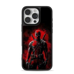 Deadpool red black dual katana Phone Case for iPhone 11-17 & Samsung Galaxy S24-S26
