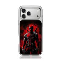 Deadpool red black dual katana iPhone 17 Pro Max Electroplated Silver Case1