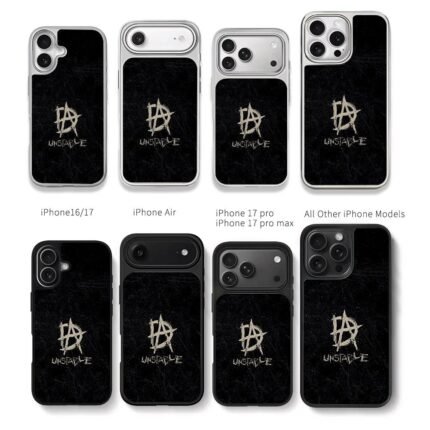 Dean DA anarchy logo unstable text Chris Brown Phone Case Black Electroplated Silver For Iphone 11 To 17