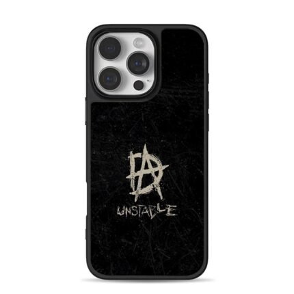 Dean DA anarchy logo unstable text iPhone 16 Pro Max Black Case