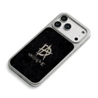 Dean DA anarchy logo unstable text iPhone 17 Pro Max Electroplated Silver Case2