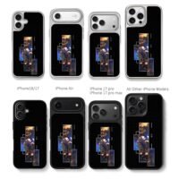 Death Note L dark angel art Chris Brown Phone Case Black Electroplated Silver For Iphone 11 To 17