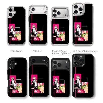 Demon Slayer Mitsuri anime art Chris Brown Phone Case Black Electroplated Silver For Iphone 11 To 17