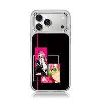 Demon Slayer Mitsuri anime art iPhone 17 Pro Max Electroplated Silver Case1