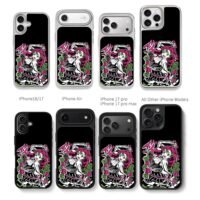 Demon Slayer Mitsuri Love Hashira Chris Brown Phone Case Black Electroplated Silver For Iphone 11 To 17