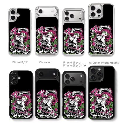 Demon Slayer Mitsuri Love Hashira Chris Brown Phone Case Black Electroplated Silver For Iphone 11 To 17