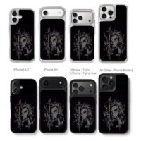 Demon Slayer Rengoku Flame Art Chris Brown Phone Case Black Electroplated Silver For Iphone 11 To 17