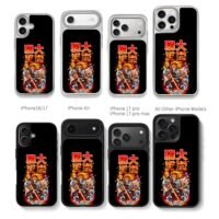 Demon Slayer Rengoku flame katana Chris Brown Phone Case Black Electroplated Silver For Iphone 11 To 17
