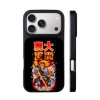 Demon Slayer Rengoku flame katana iPhone 17 Pro Max Black Case