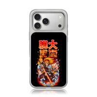 Demon Slayer Rengoku flame katana iPhone 17 Pro Max Electroplated Silver Case1