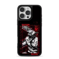 Denji Chainsaw Man red black Phone Case for iPhone 11-17 & Samsung Galaxy S24-S26