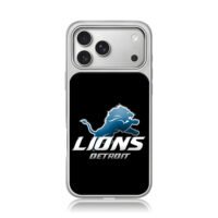 Detroit Lions blue lion logo iPhone 17 Pro Max Electroplated Silver Case1