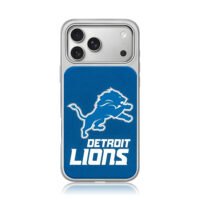 Detroit Lions blue lion logo iPhone 17 Pro Max Electroplated Silver Case1