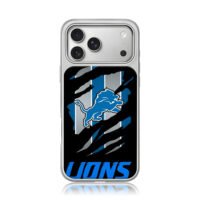 Detroit Lions torn lion logo iPhone 17 Pro Max Electroplated Silver Case1
