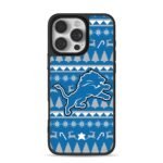 Detroit Lions Xmas lion pattern Phone Case for iPhone 11-17 & Samsung Galaxy S24-S26