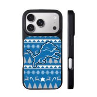 Detroit Lions Xmas lion pattern iPhone 17 Pro Max Black Case