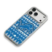 Detroit Lions Xmas lion pattern iPhone 17 Pro Max Electroplated Silver Case2